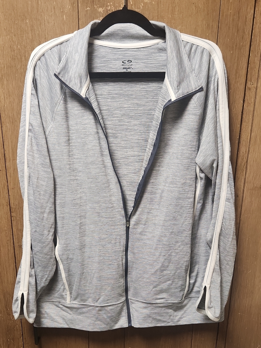 Champion Blue Gray & White Women’s Zip-Up Track Jacket